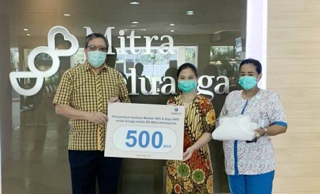 Pasien Positif Corona di Indonesia mencapai 7,418,  Zurich Indonesia Prihatin dan Donasikan Alat Pelindung Diri untuk Tim Medis