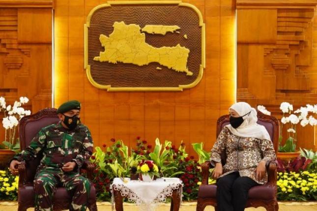 Pangdivif 2 Kostrad Kunjungan Kerja ke Gubernur Jatim Terkait Tingkatkan Sinergitas