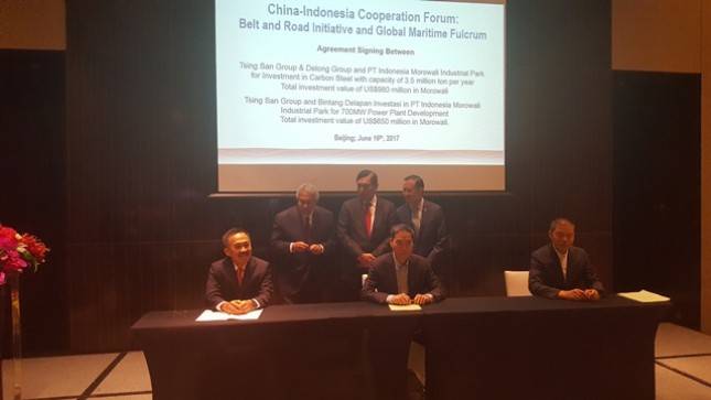 Industri RI-Tiongkok Sepakat Investasi US$ 1,63 M di Morowali