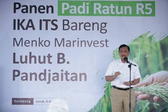 Menko Marvest Luhut B. Pandjaitan Ingin Formula R5 IKA ITS Digunakan di Lahan Food Estate di Kalteng