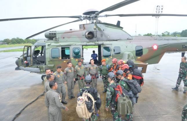 Hari Ketiga Pencarian Pesawat ATR 42-500, Lanud Sultan Hasanuddin Kembali Kerahkan Helikopter Caracal