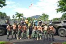 Prajurit TNI AD Kikav 10 Msc dan Kodam XIII Gelar Olah Raga Peleton