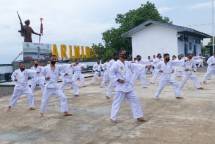 Prajurit Petarung Batalyon Marinir Belawan Tingkatkan Kemampuan Karate