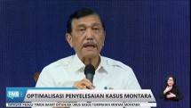 Menko Marves Luhut Binsar Pandjaitan Luhut dalam Konferensi Pers yang digelar Forum Merdeka Barat 9 secara daring bertema "Optimasilasi Penyelesaian Kasus Montana" Jum'at (1/4/22).