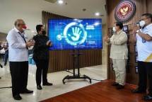 Menteri BUMN ERick Thohir dan Menhan Prabowo Subianto